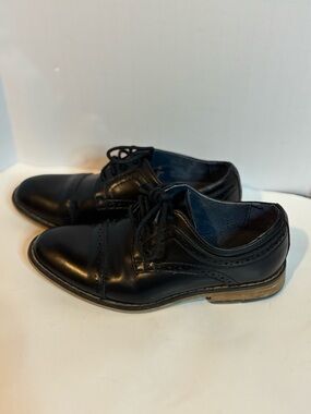 Black Kids Lace-Up Dress Oxfords